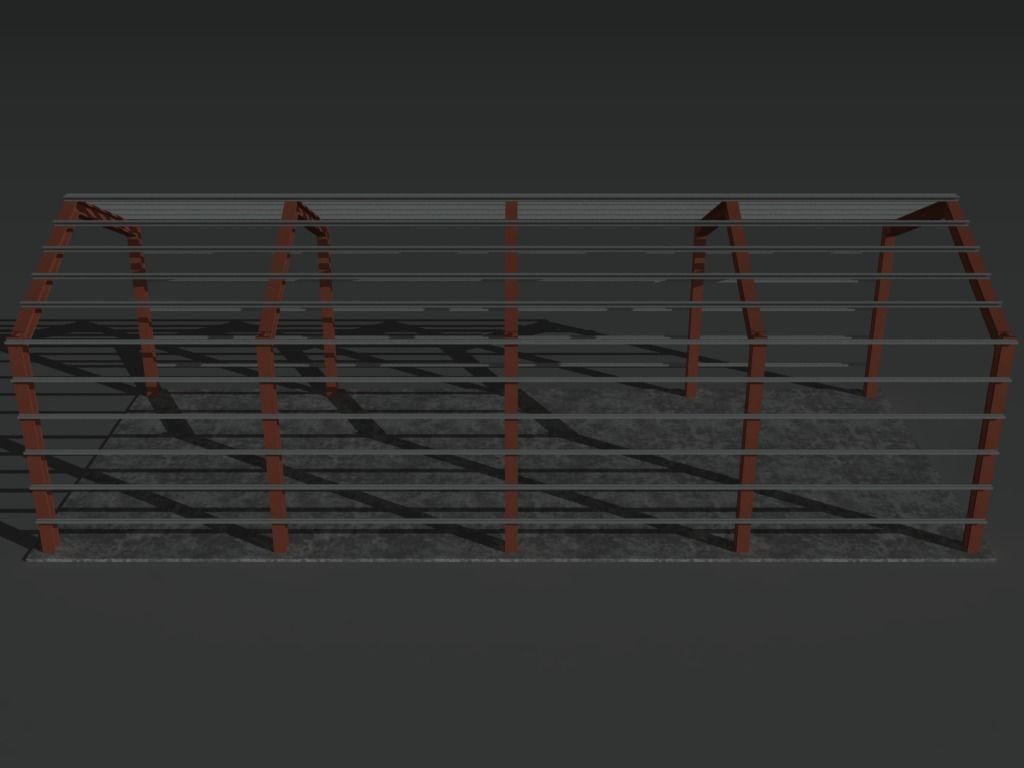 Building Frames Low-poly 3D model_1