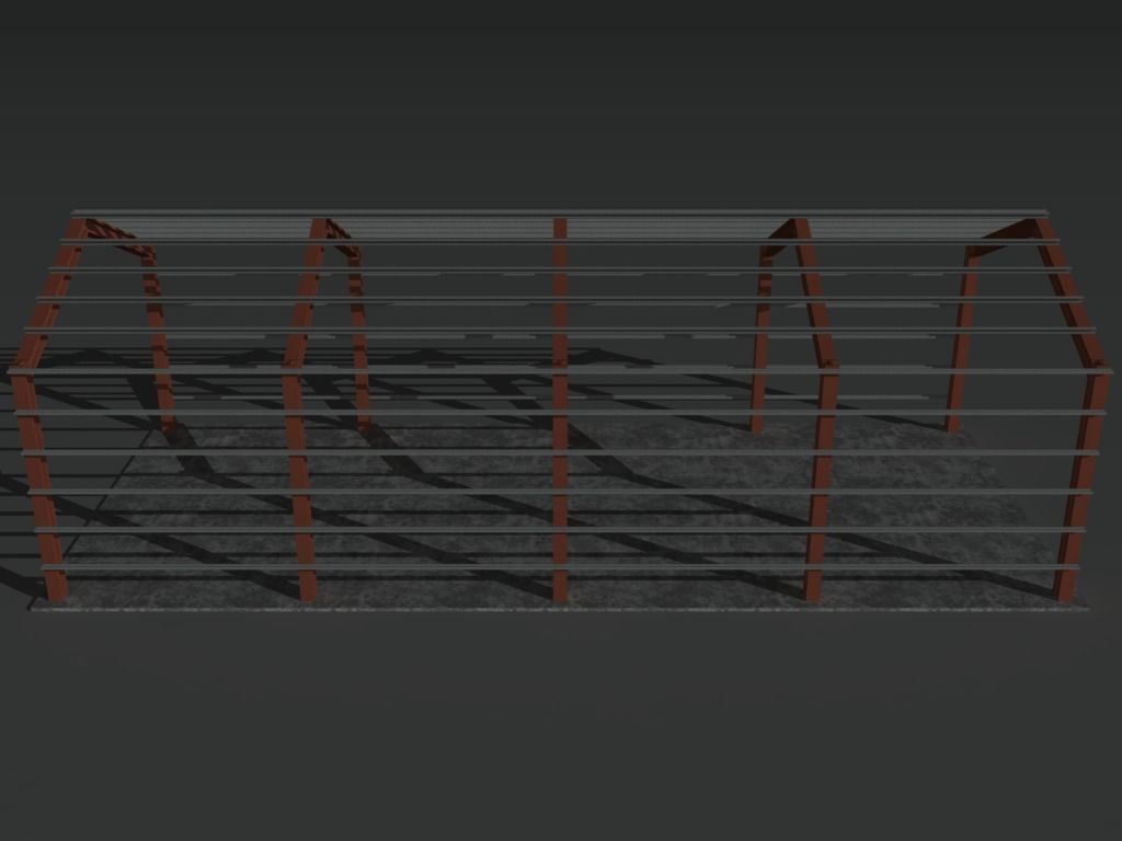 Building Frames Low-poly 3D model_5