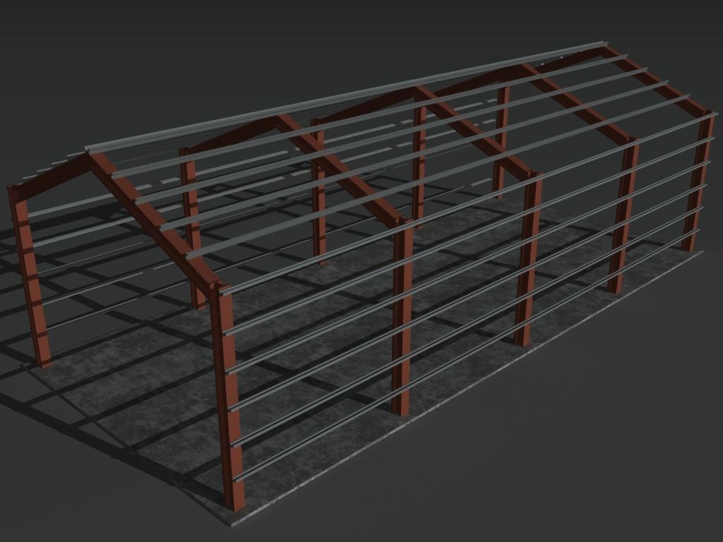 Building Frames Low-poly 3D model_4