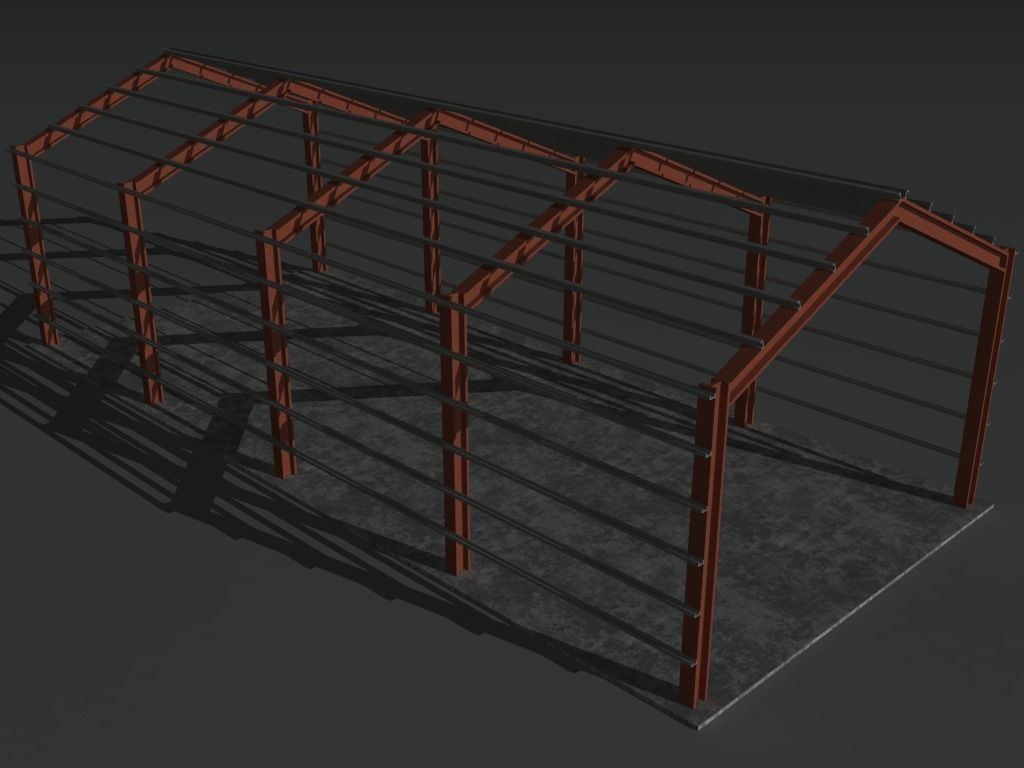 Building Frames Low-poly 3D model_2