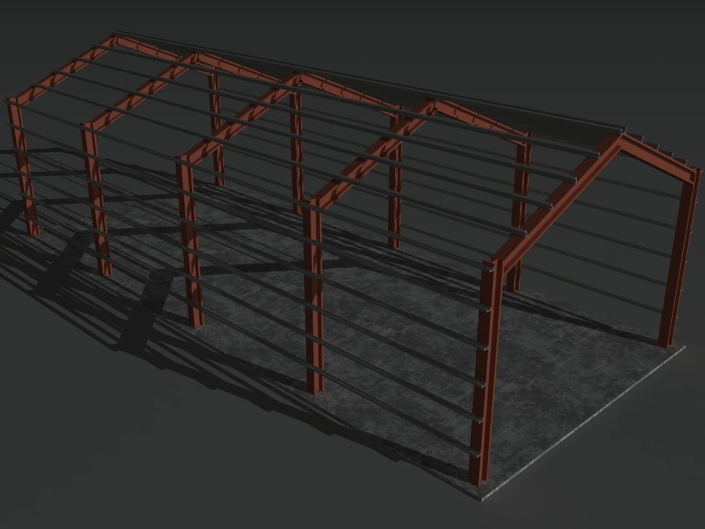 Building Frames Low-poly 3D model_6