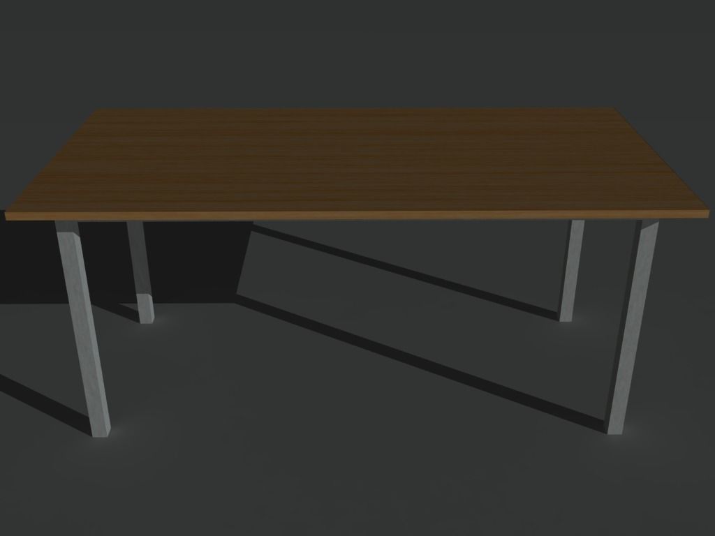 Office Tables and Desks Low-poly 3D model_9