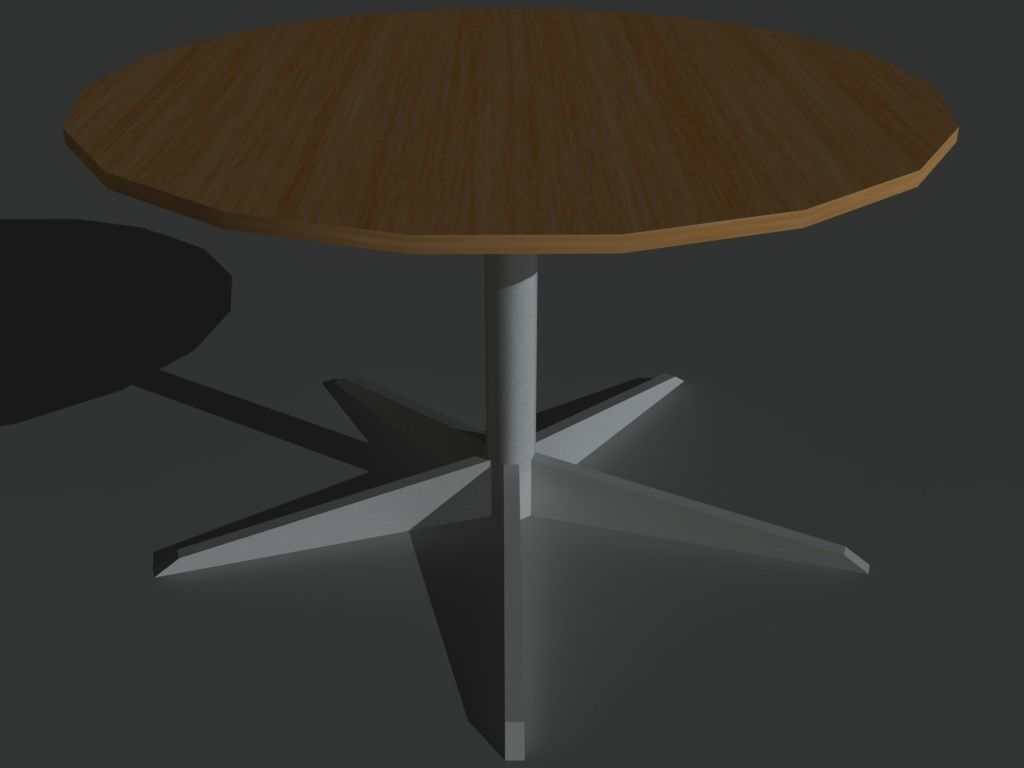 Office Tables and Desks Low-poly 3D model_7