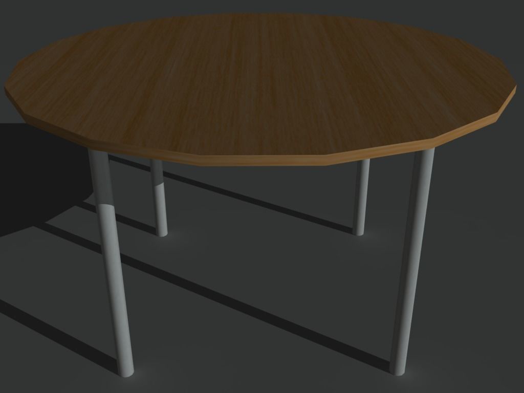 Office Tables and Desks Low-poly 3D model_8