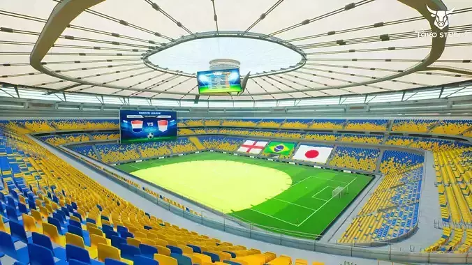 Stadium Soccer  Low-poly 3D model 2