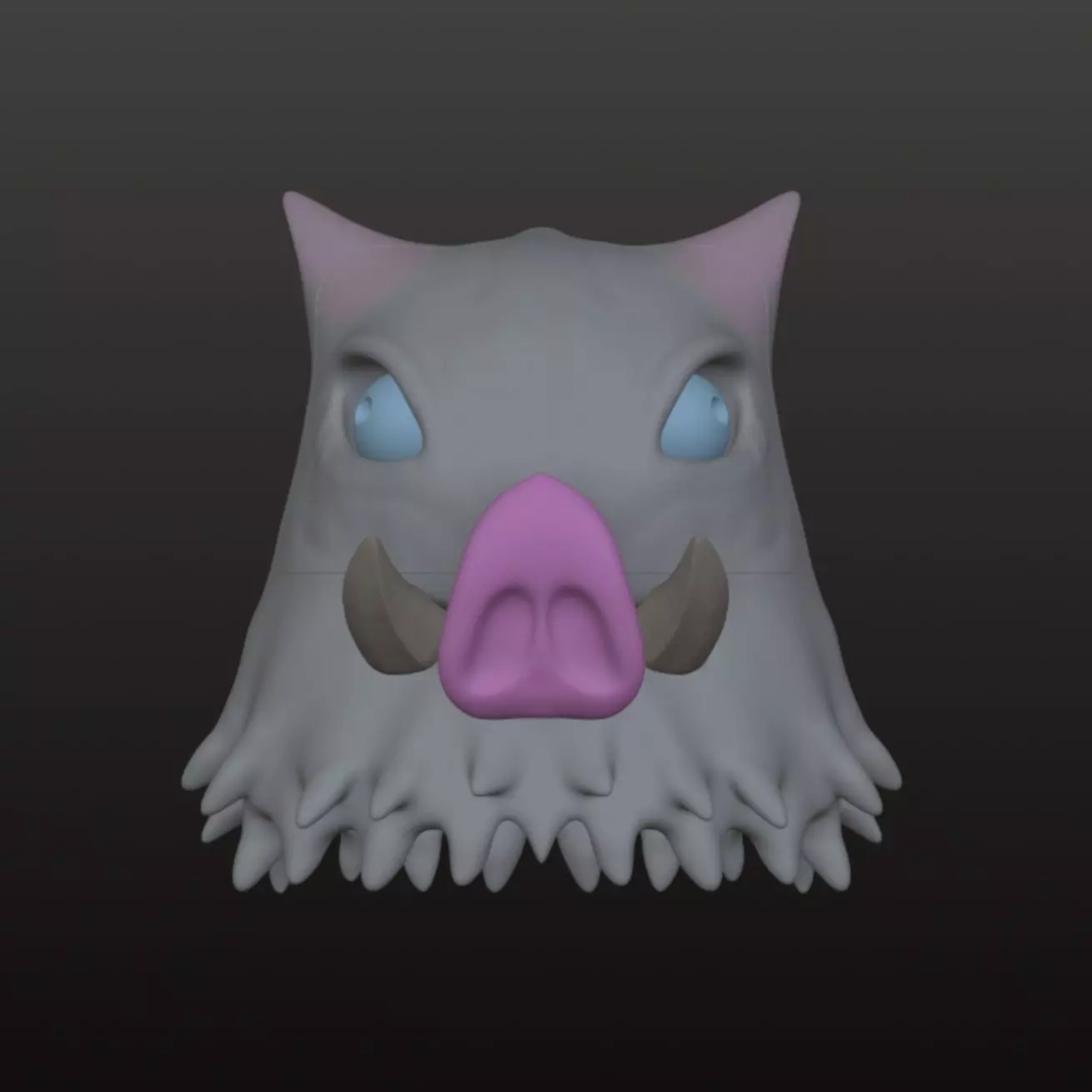 Inosuke Hashibira mask Kimetsu no Yaiba Demon Slayer 3D print model