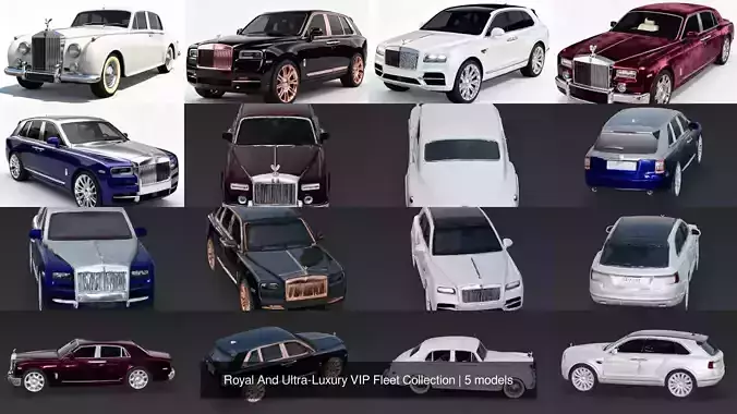 Royal And Ultra-Luxury VIP Fleet Collection 3D Model Pack