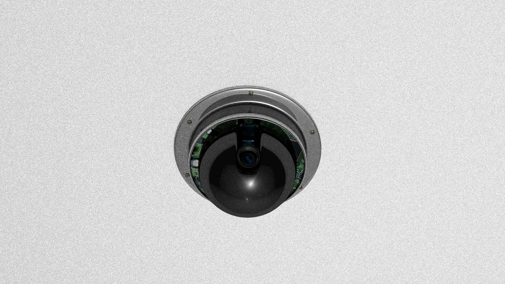 CCTV camera Low-poly 3D model_2