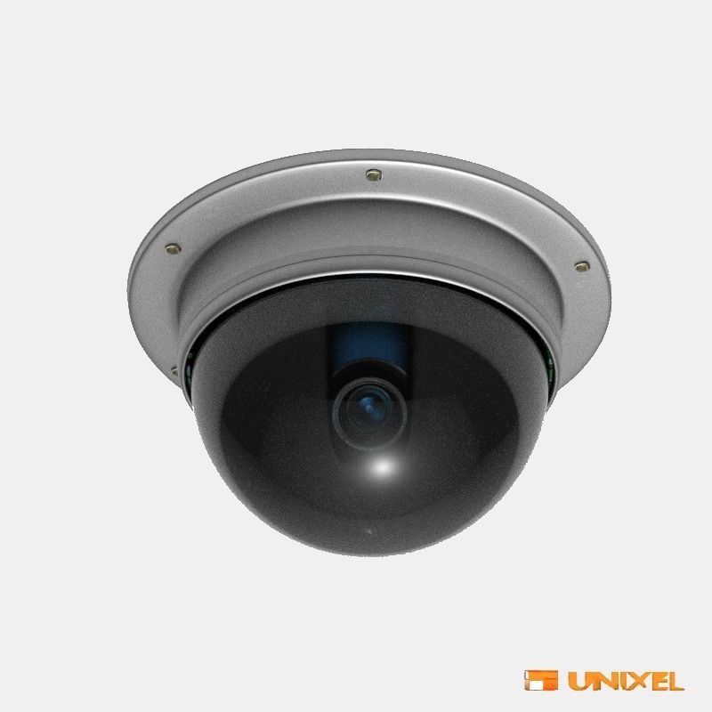 CCTV camera Low-poly 3D model_0