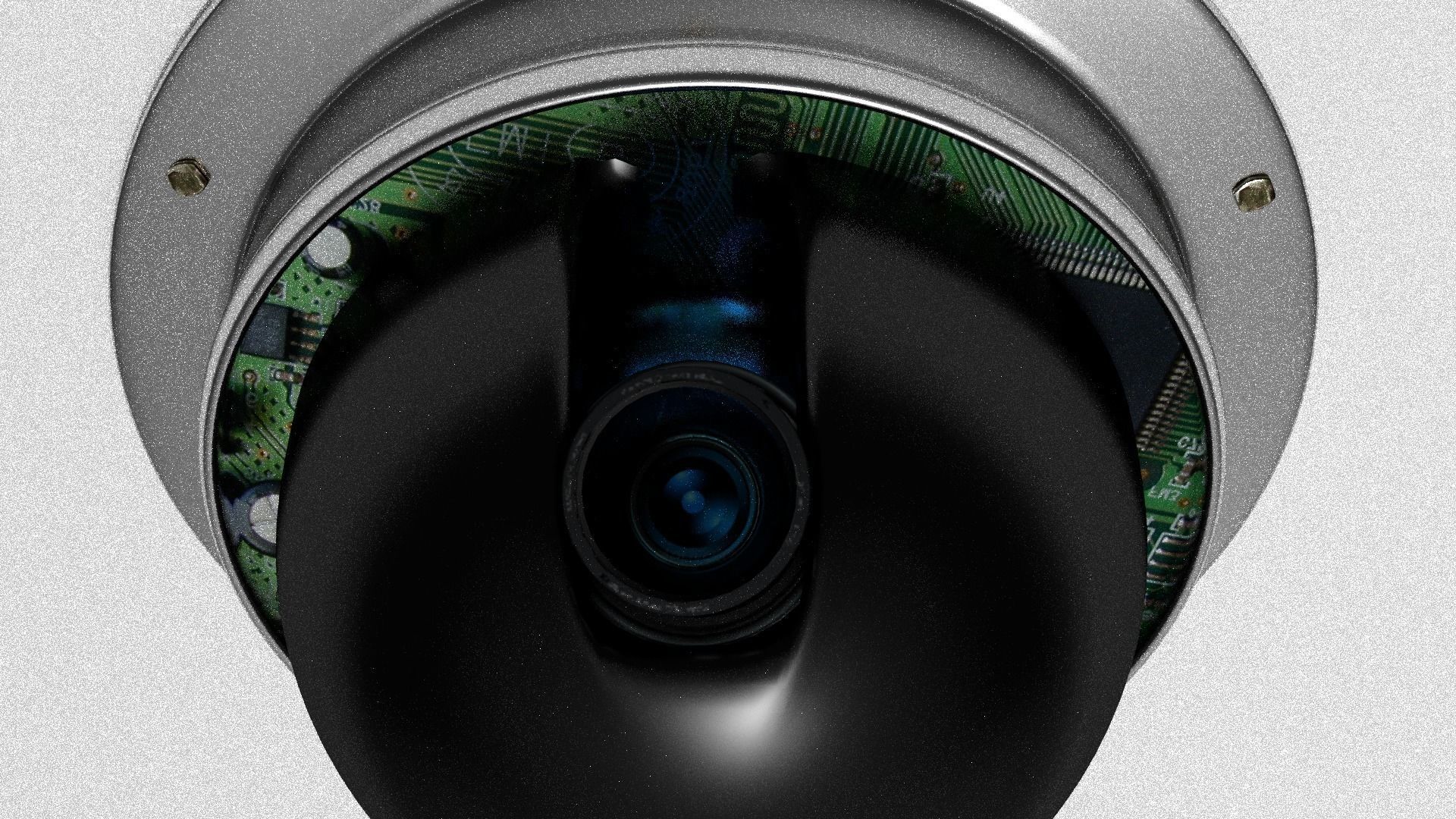 CCTV camera Low-poly 3D model_1