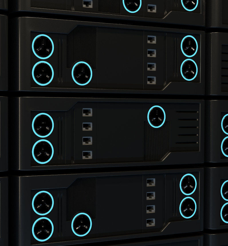 Server Rack 3d model - Vray materials included 3D model_1
