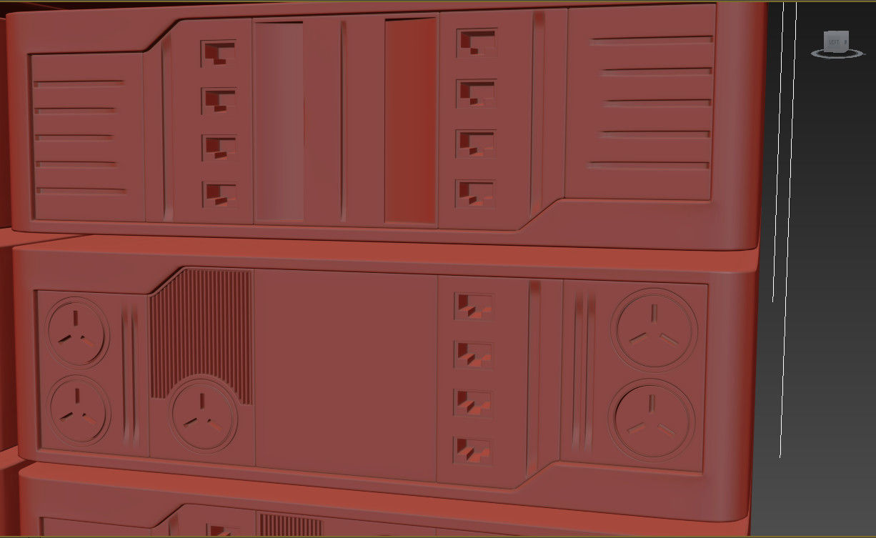 Server Rack 3d model - Vray materials included 3D model_7