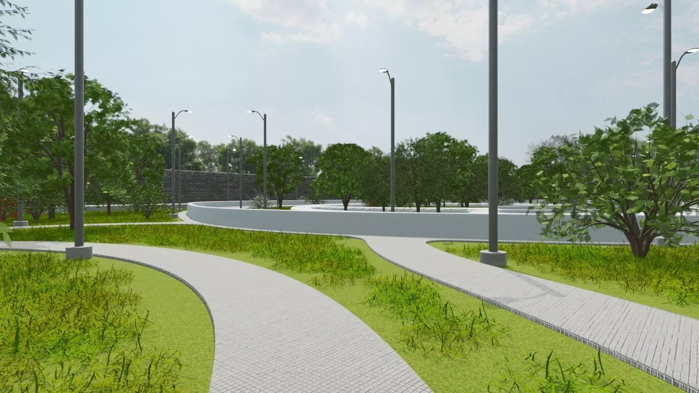Green Urban Park 3D model