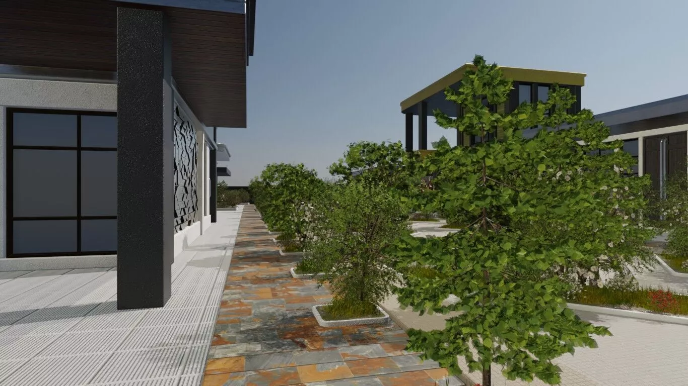 Green Urban Walkways 3D model