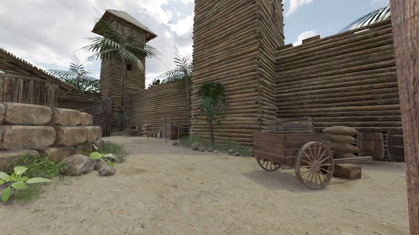 Medieval Fortress Layout 3D model