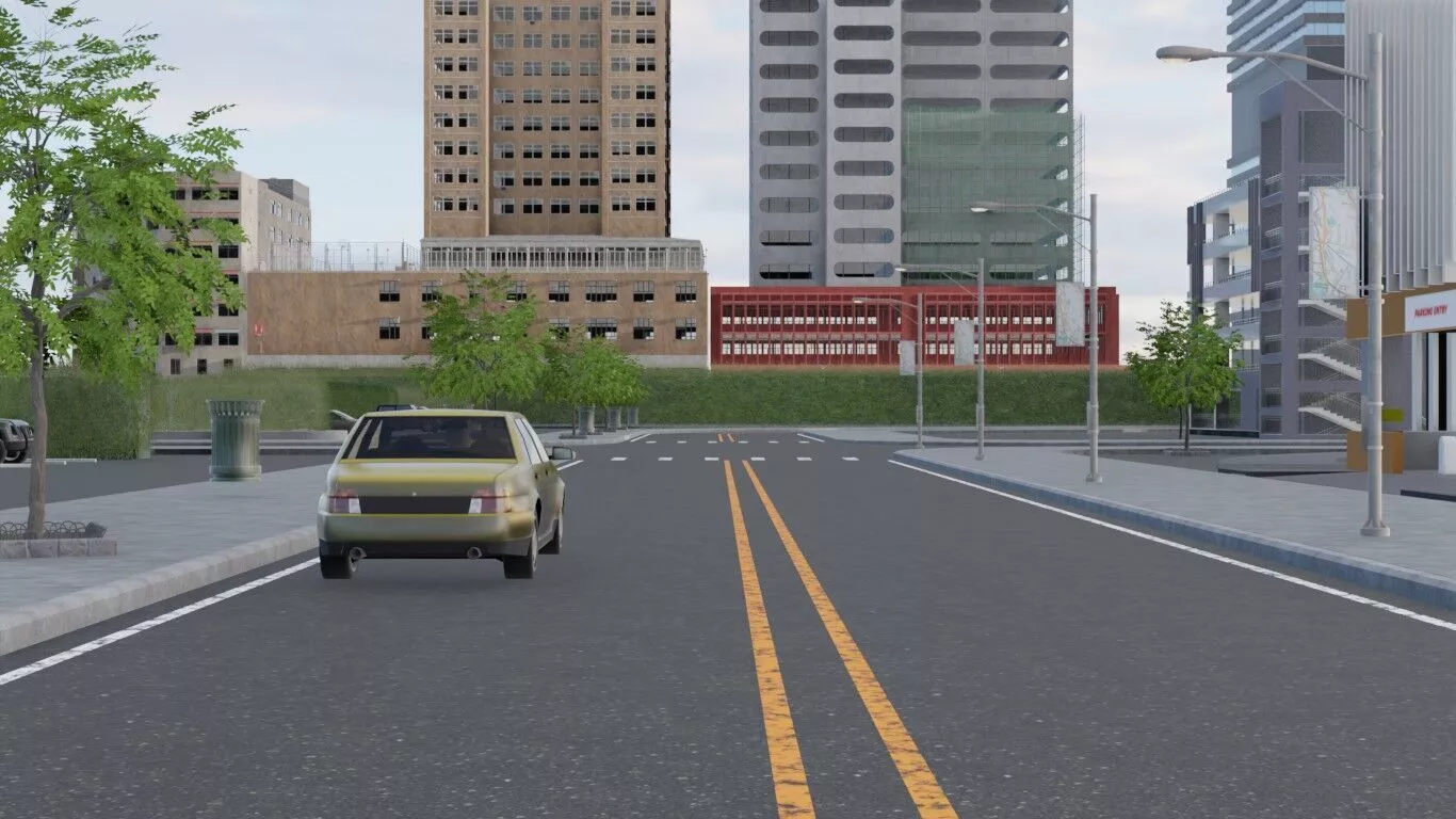 Modern Parking Complex Layout 3D model