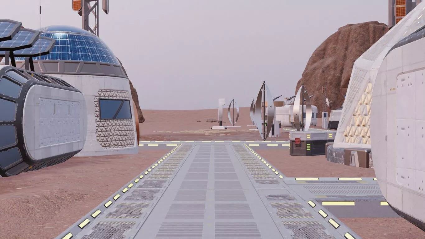 Martian Colony Layout 3D model