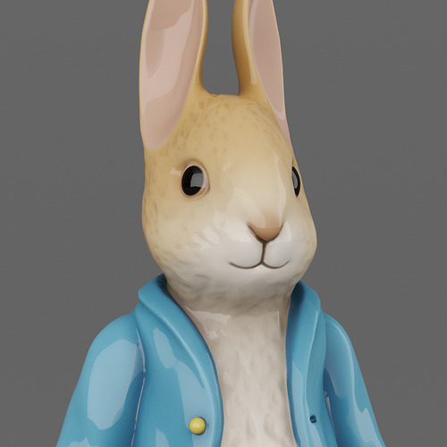 Easter Bunny Figurine 01 3D Model 3D printable .max .obj ...