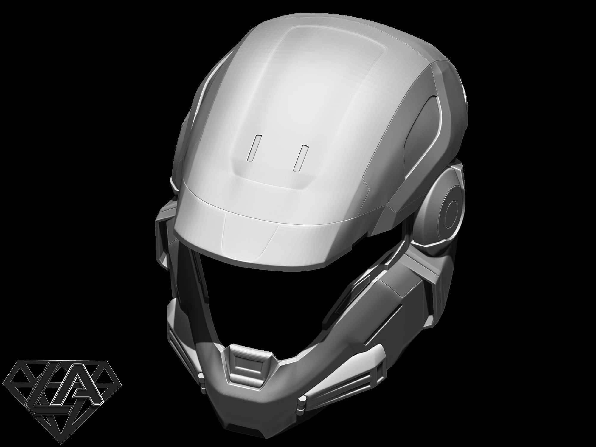Halo Mark V helmet 3D print model_10