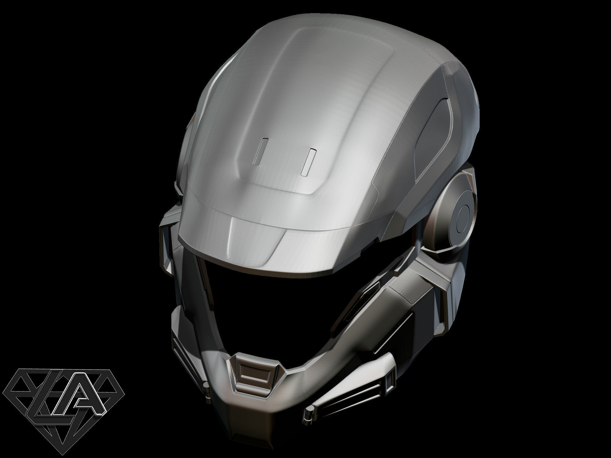 Halo Mark V helmet 3D print model_11