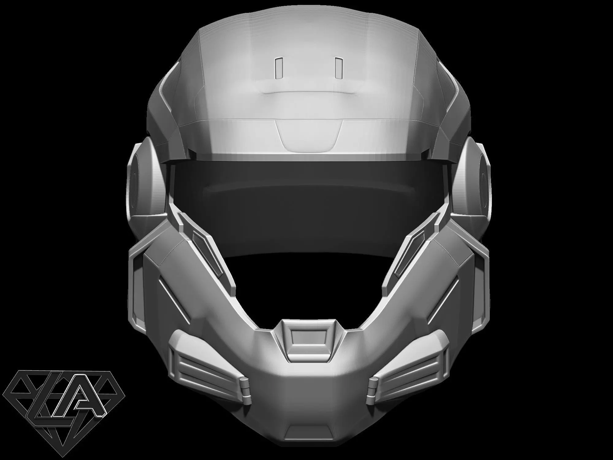 Halo Mark V helmet 3D print model_0