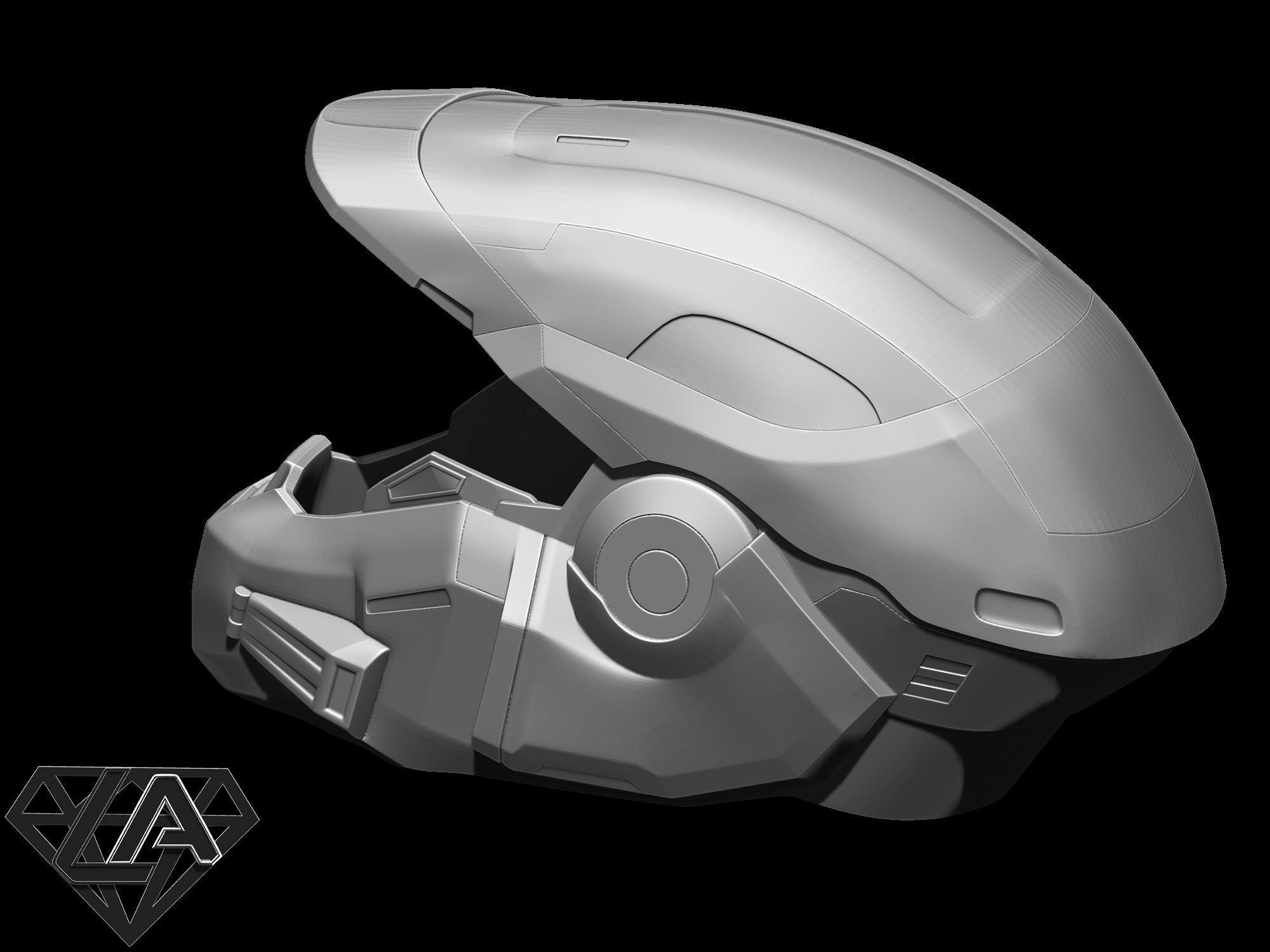 Halo Mark V helmet 3D print model_6