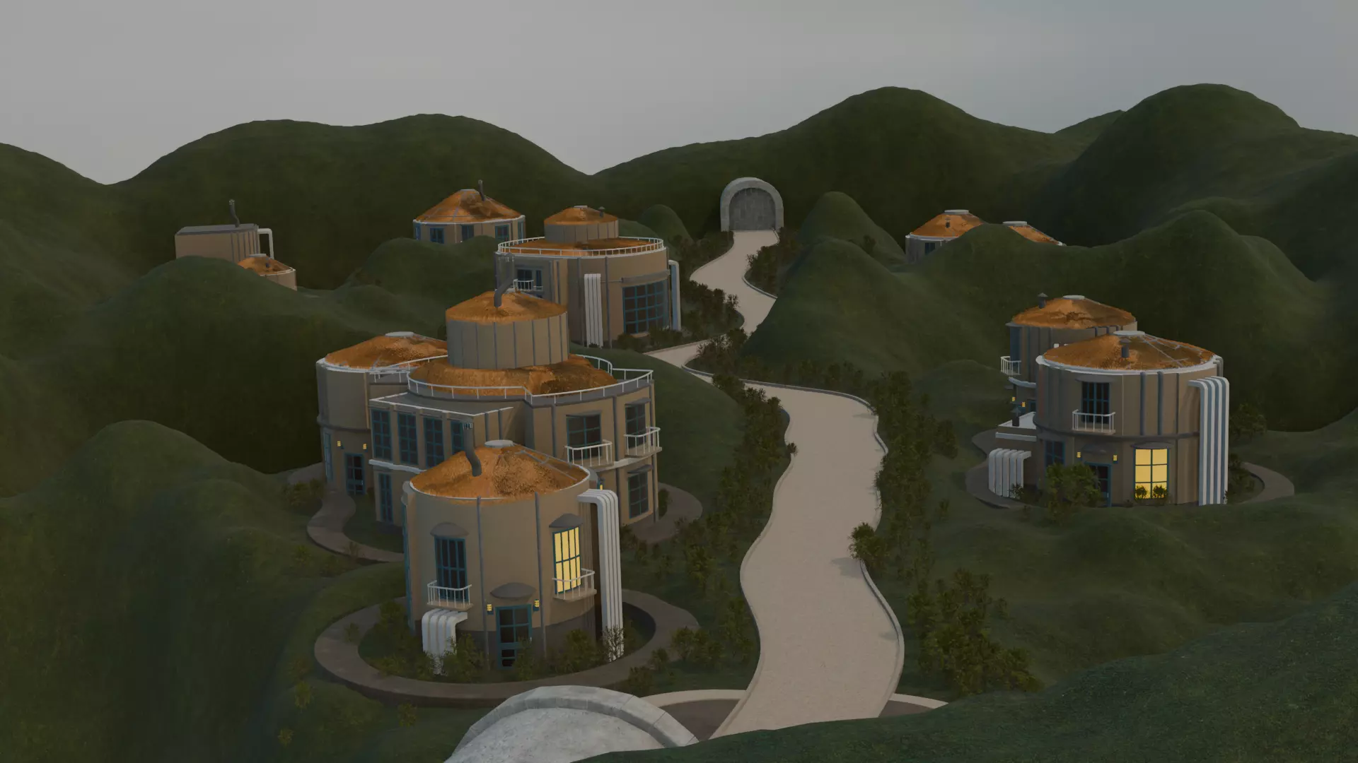 Modern Eco Village 3D model