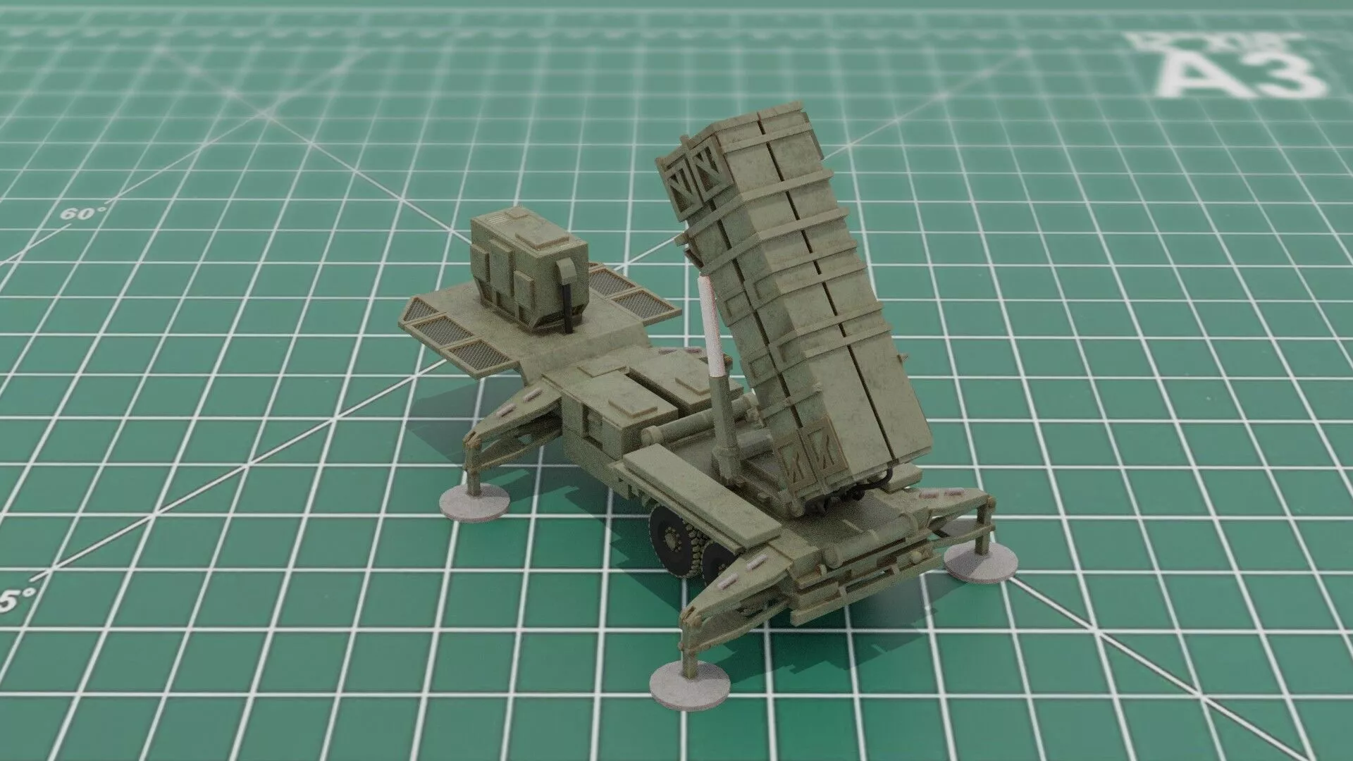 MIM-104 Patriot SAM Launcher 3D STL 3D print model