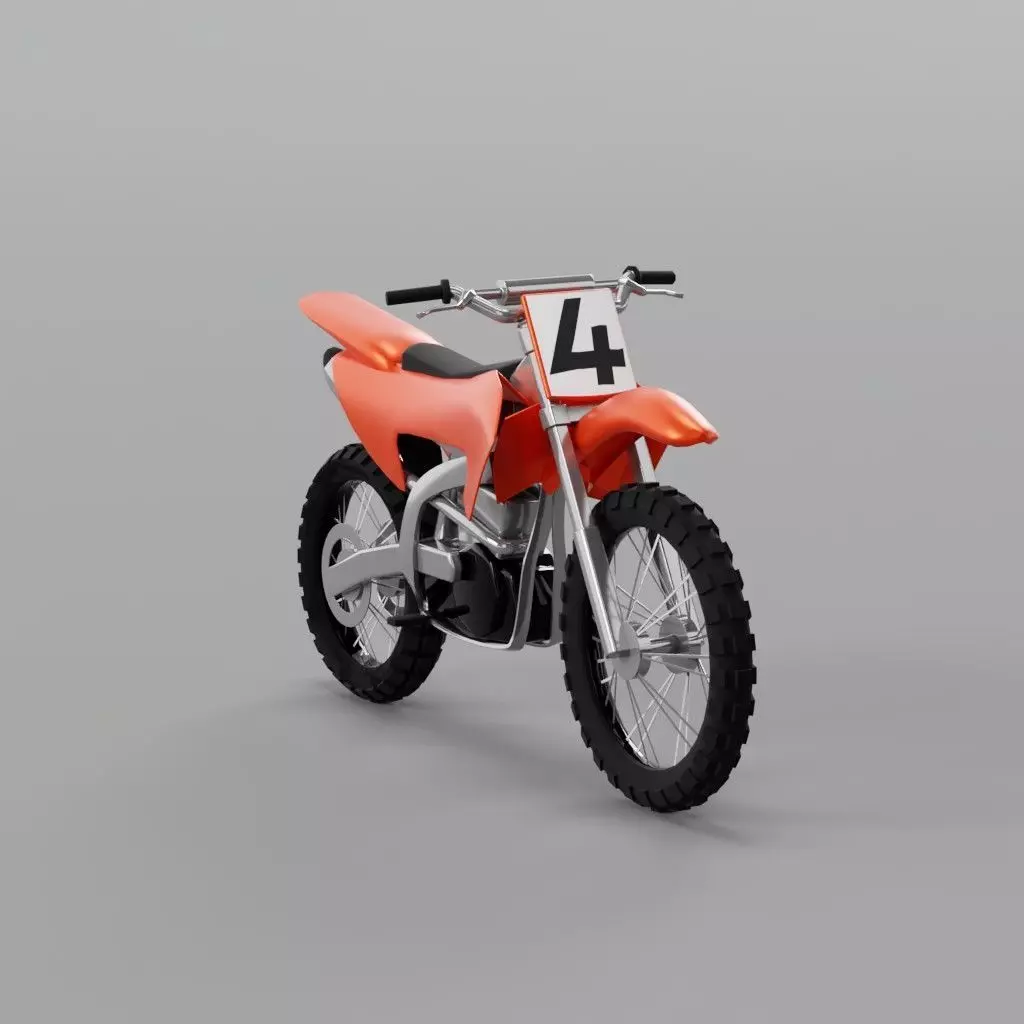 Dirtbike Low Poly Free low-poly 3D model