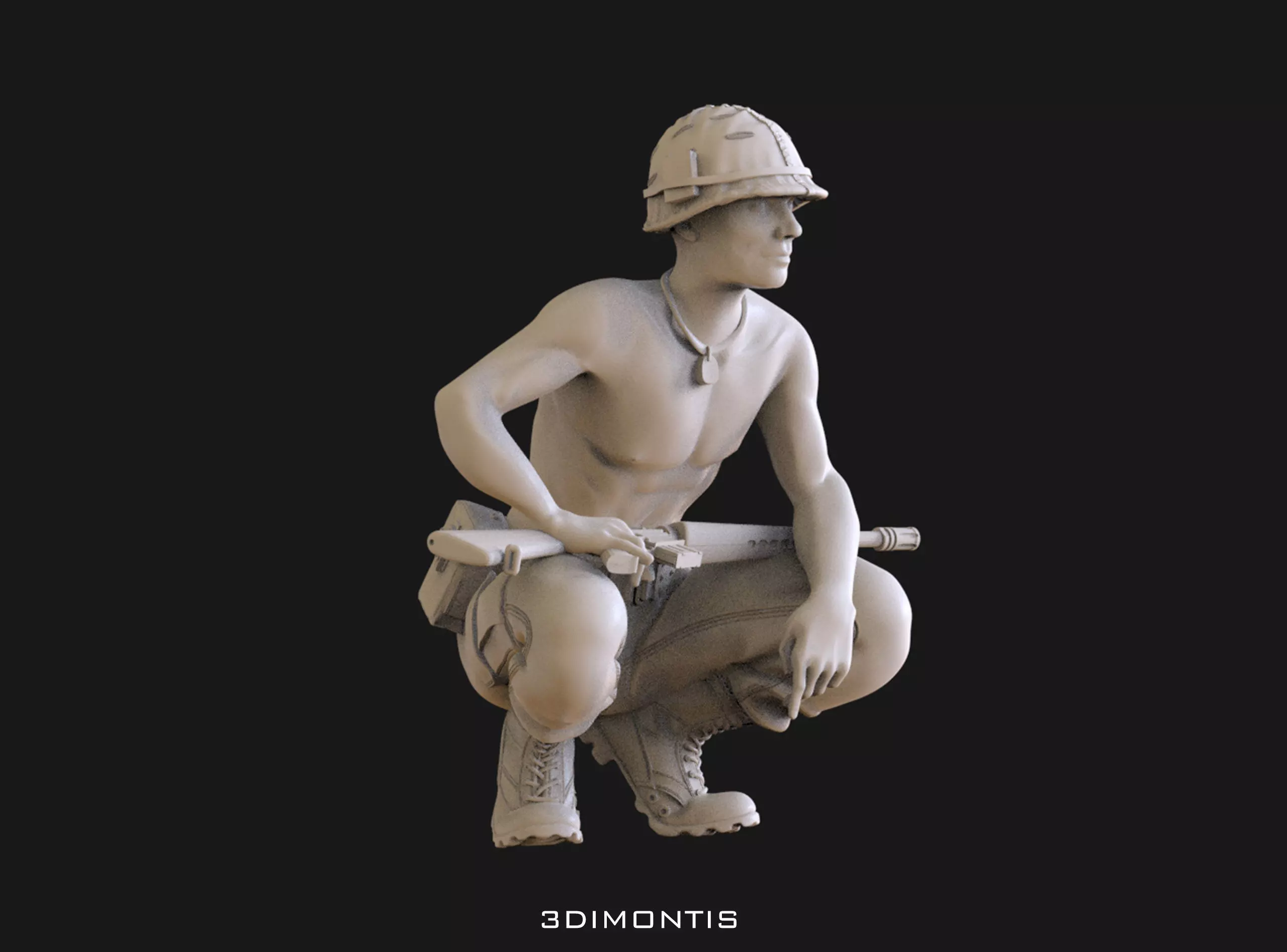 US Soldiers Vietnam War 16 Scale USA Infantry Figures STL 3D print model