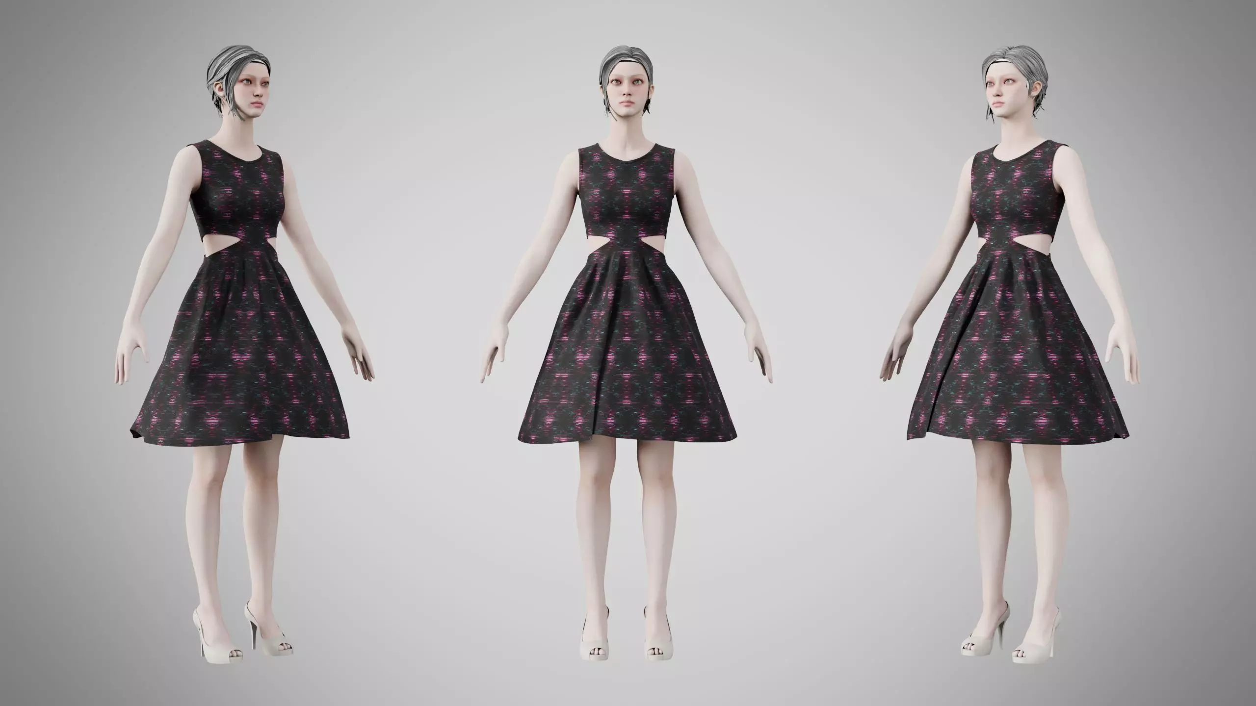 Dress 33 Light Burst Static Low-poly 3D model