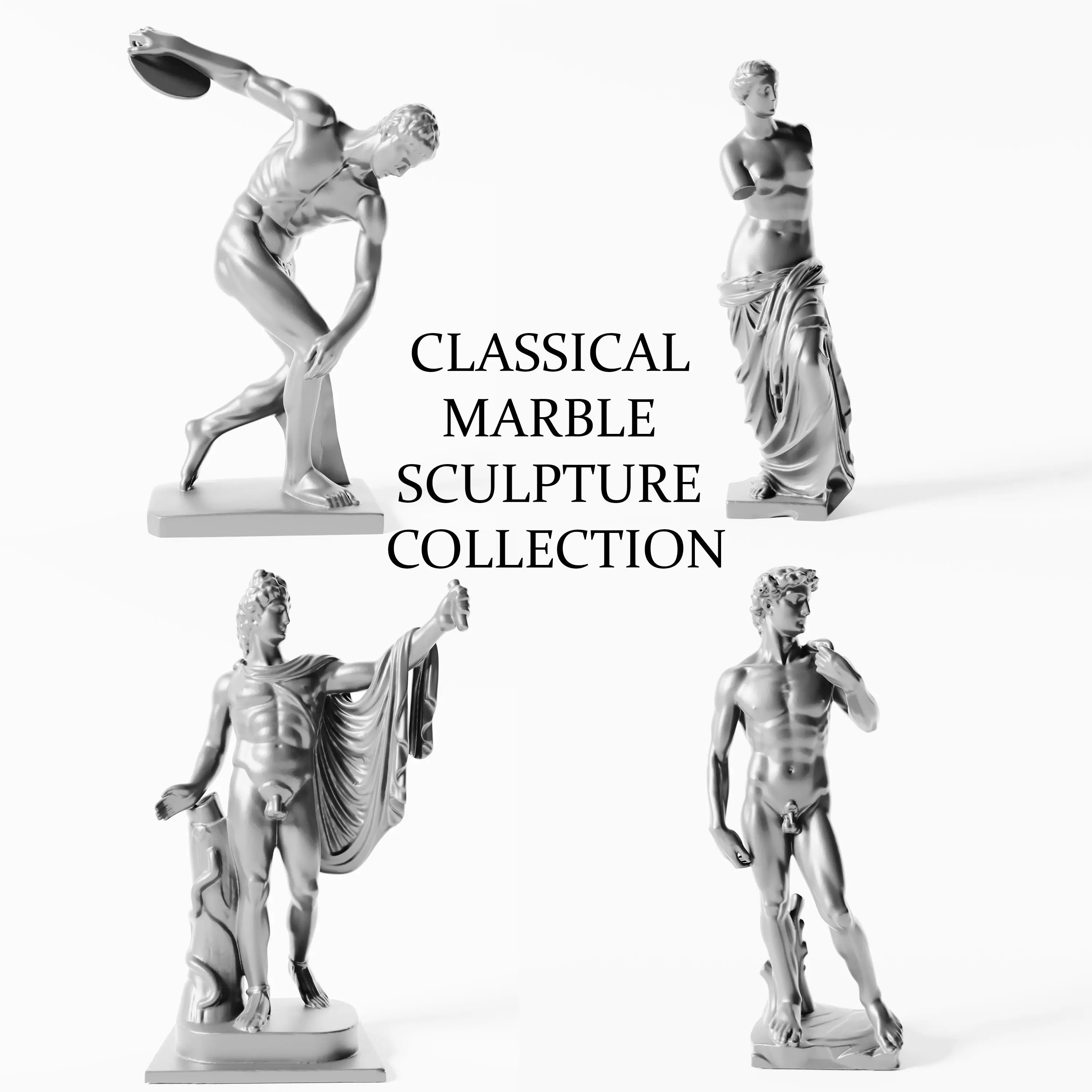 CLASSICAL MARBLE SCULPTURE COLLECTION 3D model