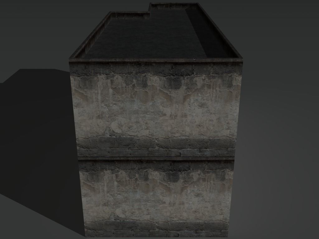 Derelict Building 2 Low-poly 3D model_3