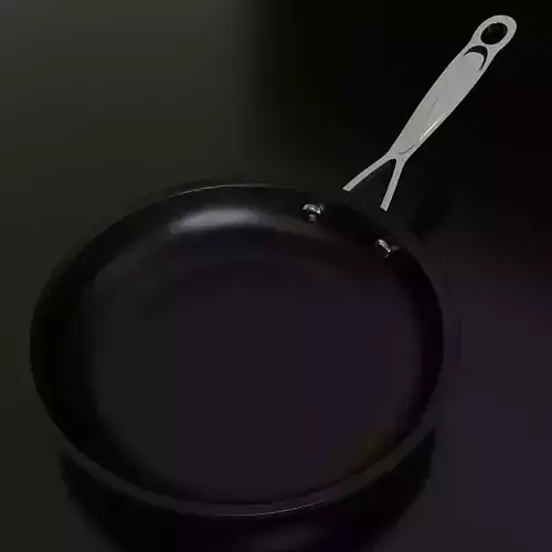 Nonstick Hard Anodized Pan 3D model 2