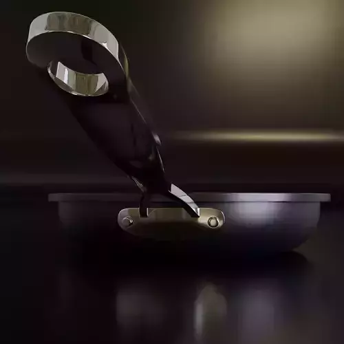 Nonstick Hard Anodized Pan 3D model 7