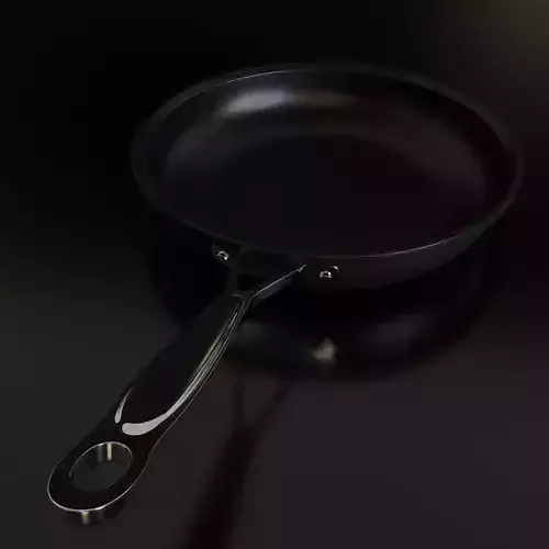 Nonstick Hard Anodized Pan 3D model 6
