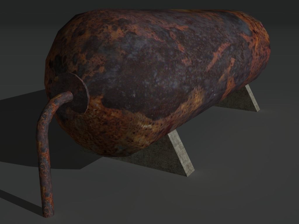 Industrial Tank 1 Low-poly 3D model_8