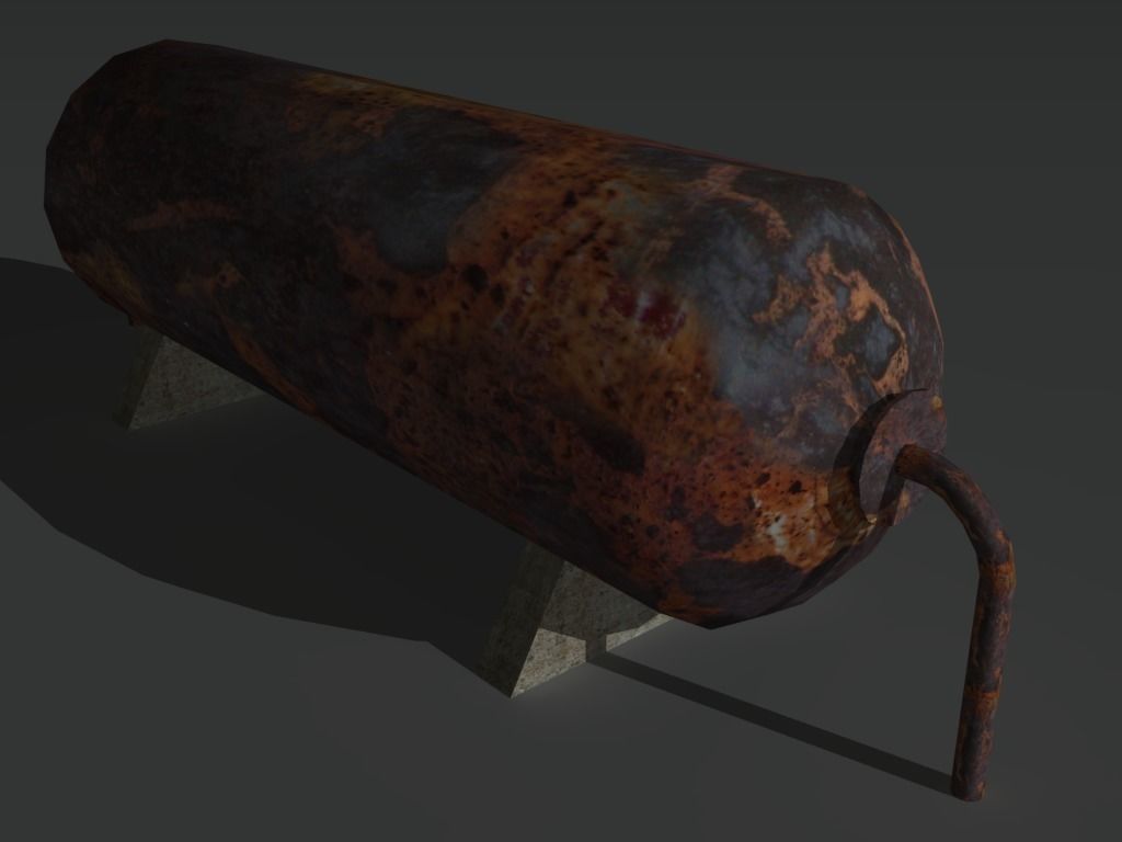 Industrial Tank 1 Low-poly 3D model_2