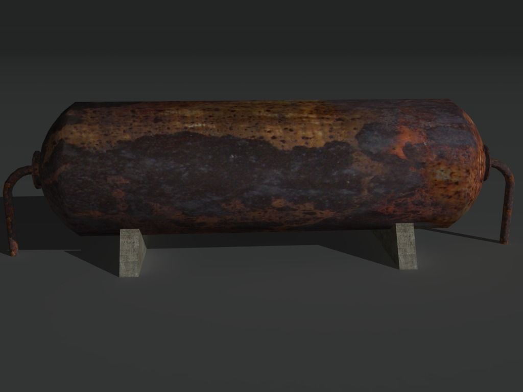 Industrial Tank 1 Low-poly 3D model_5