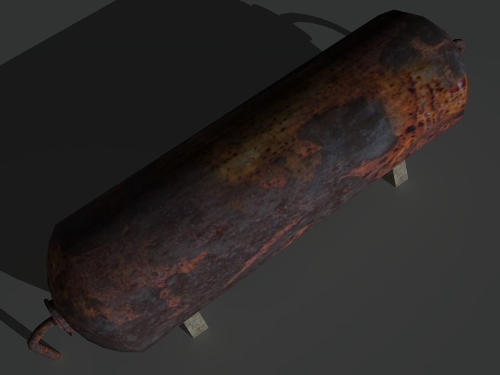 Industrial Tank 1 Low-poly 3D model_9