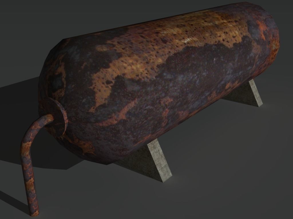 Industrial Tank 1 Low-poly 3D model_4