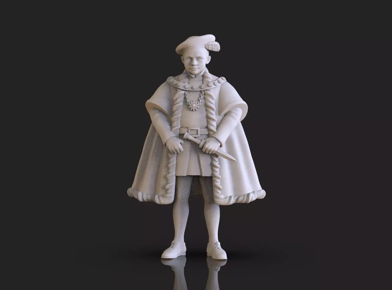 Boy prince Medieval Nobility Figure Renaissance Royal Court 3D print model