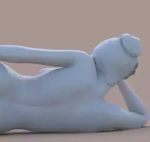 Woman Lying down 03 3D print model