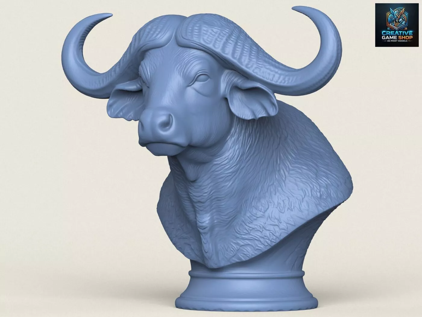 Wild Buffalo Bust 3D print model