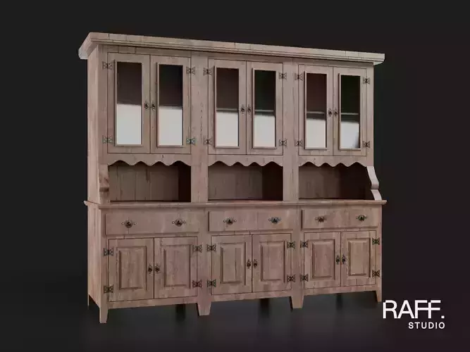 Large Rustic Cabinet - High-Quality Country Furniture