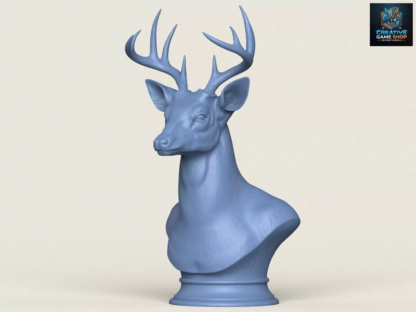 Wild Deer Bust 3D print model