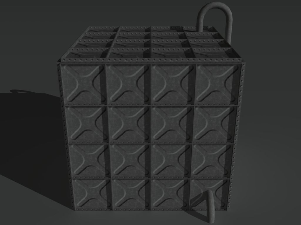 Industrial Tank 7 Low-poly 3D model_7