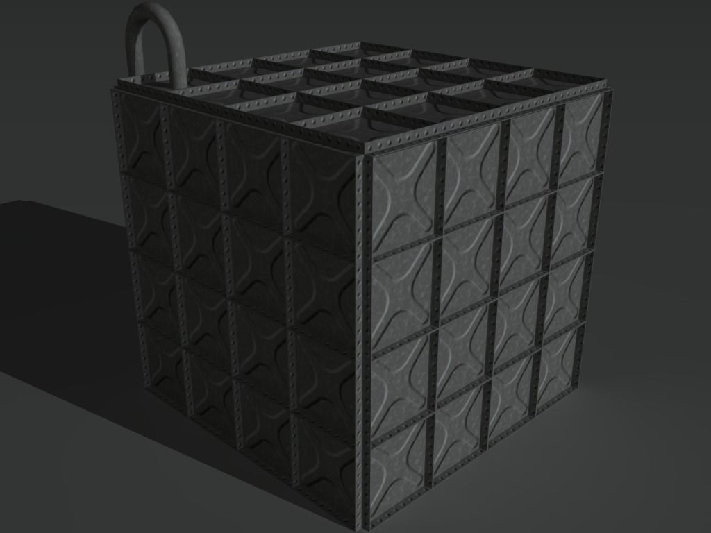 Industrial Tank 7 Low-poly 3D model_4