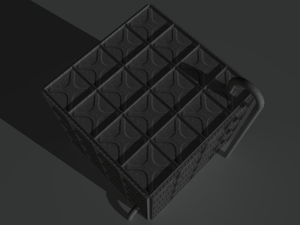 Industrial Tank 7 Low-poly 3D model_9