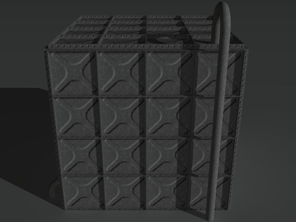 Industrial Tank 7 Low-poly 3D model_1